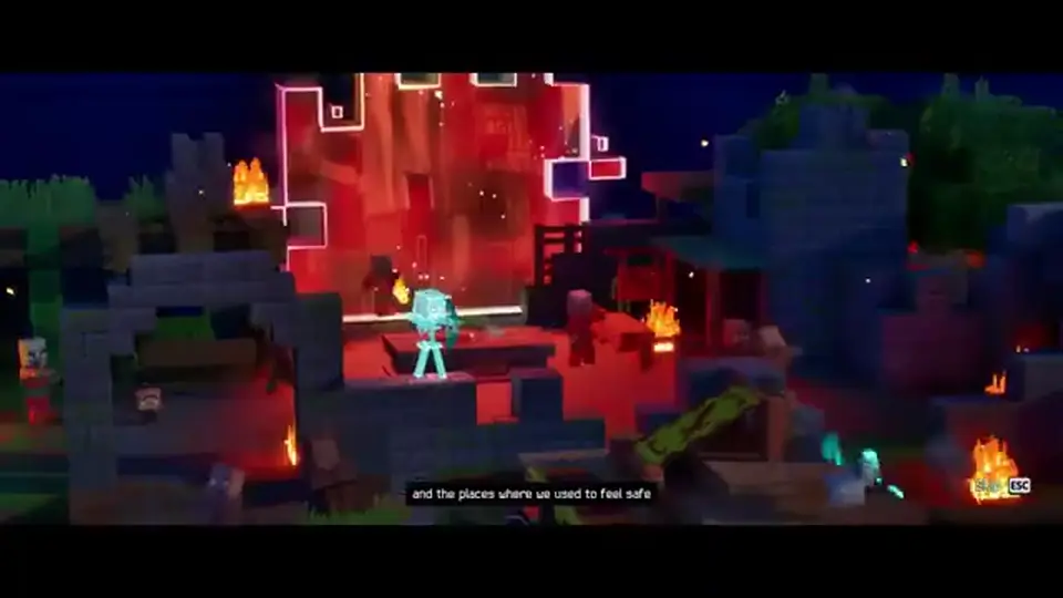 Minecraft Dungeons II Overworld map with a rift